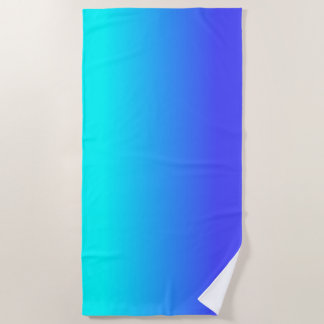 Blaue und helle Neonaqua Ombré Schatten-Neonfarbe Strandtuch