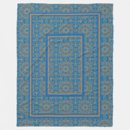 Blaue und Kupfer-Tribal-Fleece-Decke Fleecedecke