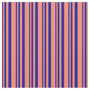 Blaue und lachsfarbene Streifenmuster Stoff