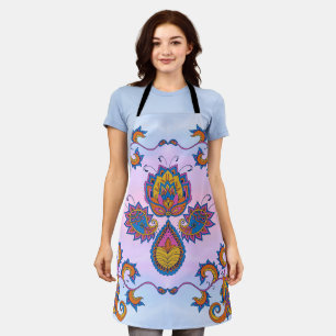 Blaue und Lila Blumenkunst, Mehndi Blue Bliss Schürze