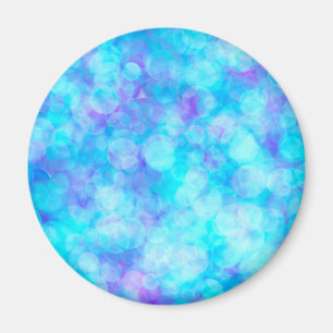 Blaue und Lila Bokeh-Blasen Magnet
