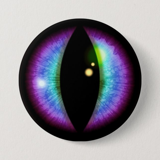 Blaue und Lila Dragons Auge Button (Vorderseite)