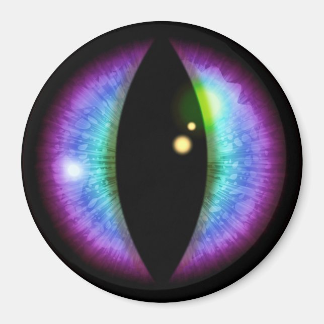 Blaue und Lila Dragons Auge Magnet (Vorne)
