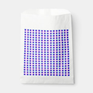 blaue und lila gestreifte elektrische Retro Geschenktütchen