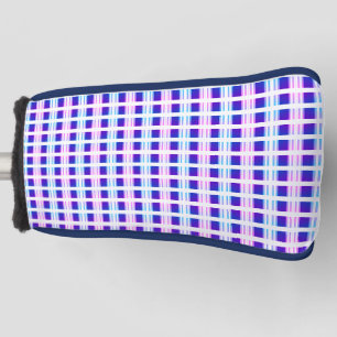 blaue und lila gestreifte elektrische Retro Golf Headcover