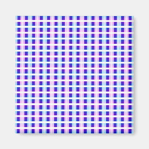 blaue und lila gestreifte elektrische Retro Magnet