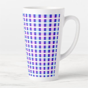 blaue und lila gestreifte elektrische Retro Milchtasse