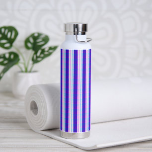 blaue und lila gestreifte elektrische Retro Trinkflasche