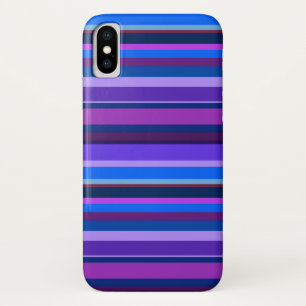 Blaue und lila horizontale Streifen Case-Mate iPhone Hülle