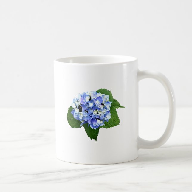 Blaue und Lila Hydrangea Kaffeetasse (Rechts)