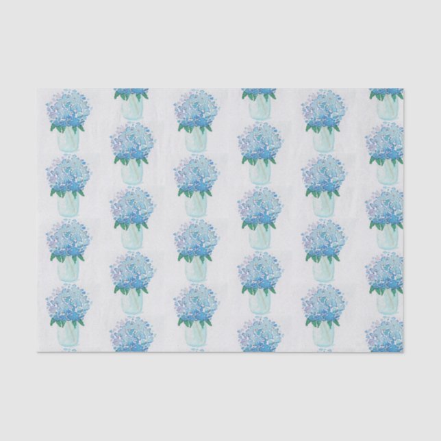 Blaue und Lila Hydrangea Seidenpapier (Vorderseite)