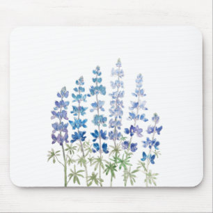 blaue und lila Lupine-Blume Mousepad