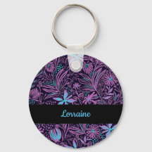 Blaue und lila Neonfarben-Blume