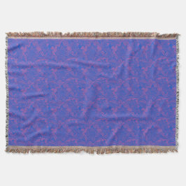 Blaue und Lila Persische Mandala-Muster Decke