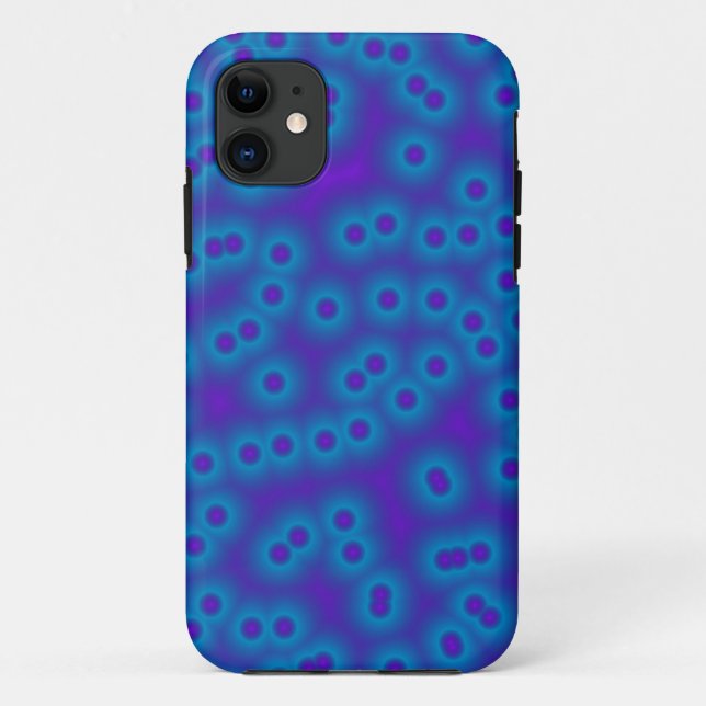 blaue und lila Punkte Case-Mate iPhone Hülle (Rückseite)