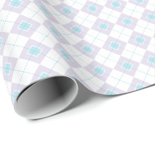 Blaue und Lila Raute Geschenkpapier