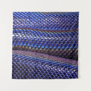 Blaue und lila Schlange Wandteppich