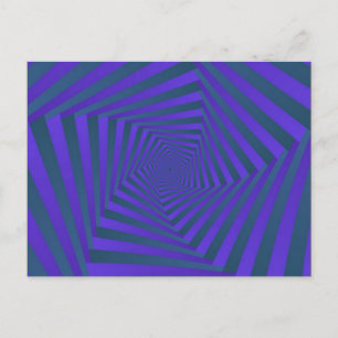 Blaue und Lila Spiralpostkarte Postkarte