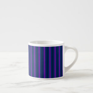 Blaue und lila Streifen Espressotasse
