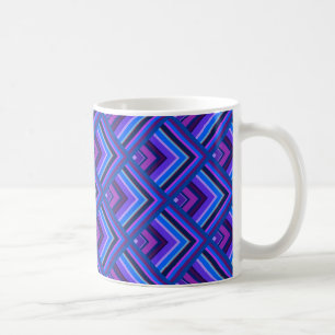 Blaue und lila Streifen Kaffeetasse