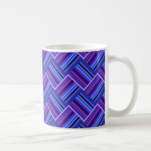Blaue und lila Streifen Kaffeetasse
