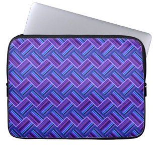 Blaue und lila Streifen Laptopschutzhülle