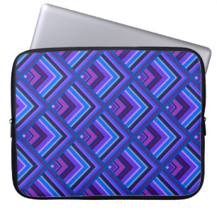 Blaue und lila Streifen Laptopschutzhülle