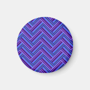Blaue und lila Streifen Magnet