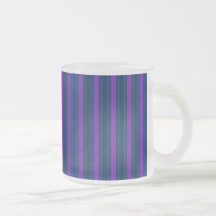 Blaue und lila Streifen Mattglastasse
