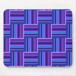 Blaue und lila Streifen Mousepad
