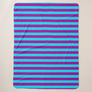 Blaue und Lila Streifengestaltung Sherpadecke