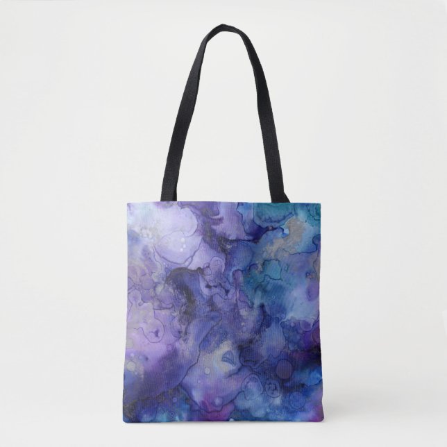 blaue und lila Tasche (Vorderseite)