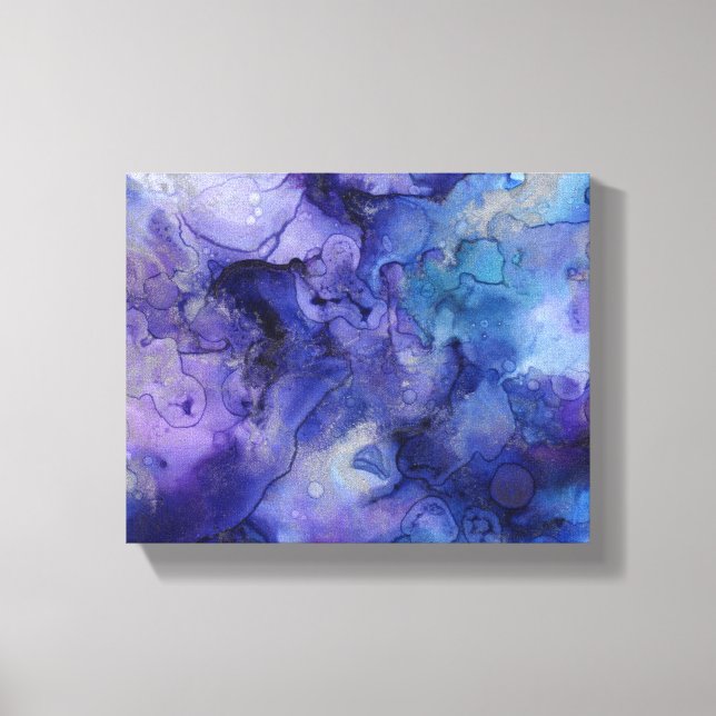 blaue und lila umhüllte Leinwand (Vorderseite)