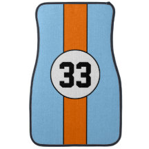 Blaue und orange Livree, die Streifenautomatten