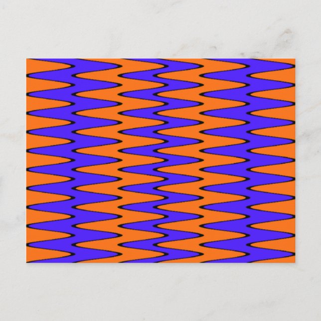Blaue und orange optische Illusion Postkarte (Vorderseite)