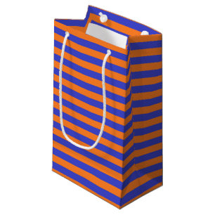Blaue und orange Streifen Kleine Geschenktüte