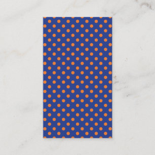 Blaue und orange Tupfen Visitenkarte