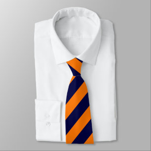Blaue und orangefarbene Brigade, diagonal gestreif Krawatte