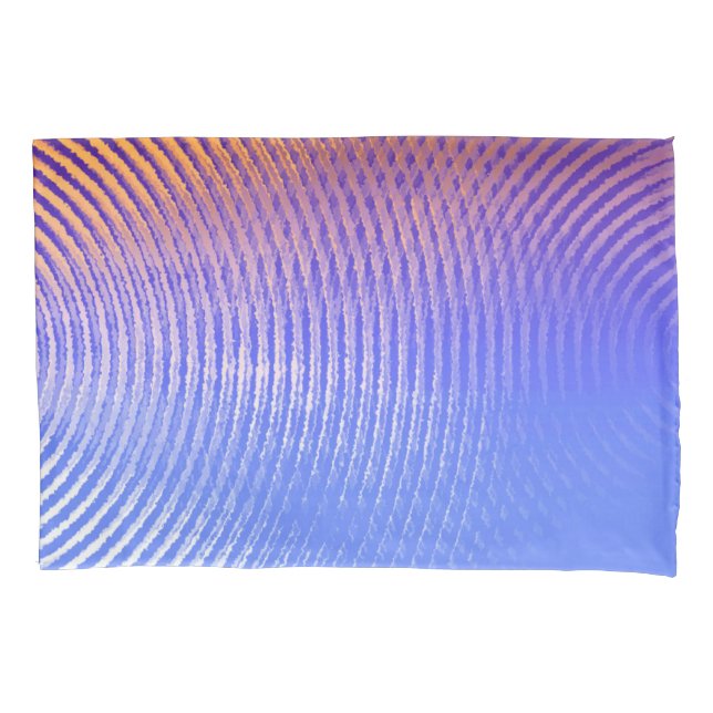 Blaue und orangefarbene Schallwellen Kissenbezug (Vorderseite)