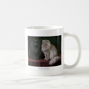 Blaue und persische Katzen-Sahnegrafik Kaffeetasse
