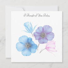 Blaue und rosa Blumen-Einfachheit Ich denke an Dic