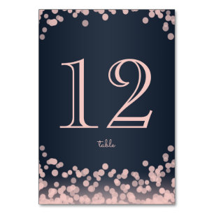 Blaue und rosa Funkellichter Tischnummer