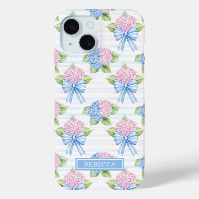 Blaue und rosa Hortensien  Case-Mate iPhone Hülle (Rückseite)