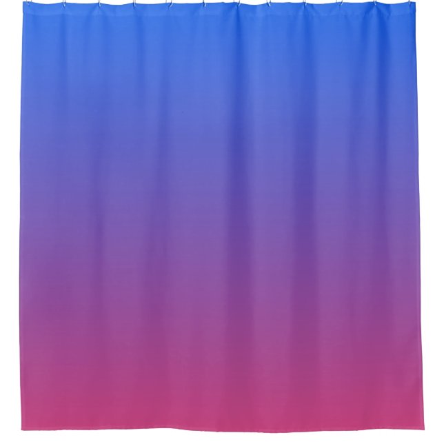 Blaue und rosa Ober Duschvorhang (Vorderseite)