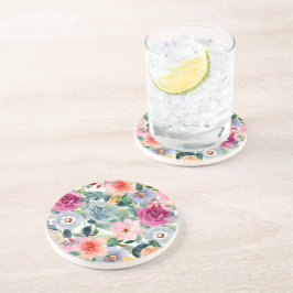Blaue und rosa Rosen Getränkeuntersetzer