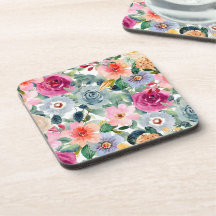 Blaue und rosa Rosen
