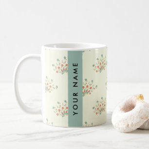 Blaue und rote Blumen, Blau, Ihr Name Kaffeetasse