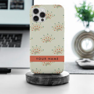Blaue und rote Blumen, Rot, Ihr Name iPhone 15 Pro Max Hülle