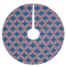 Blaue und rote marokkanische Trellis, Gitter, Quat