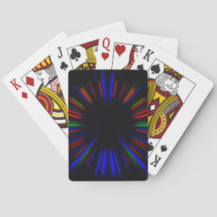 Blaue und rote Sternexplosion Spielkarten